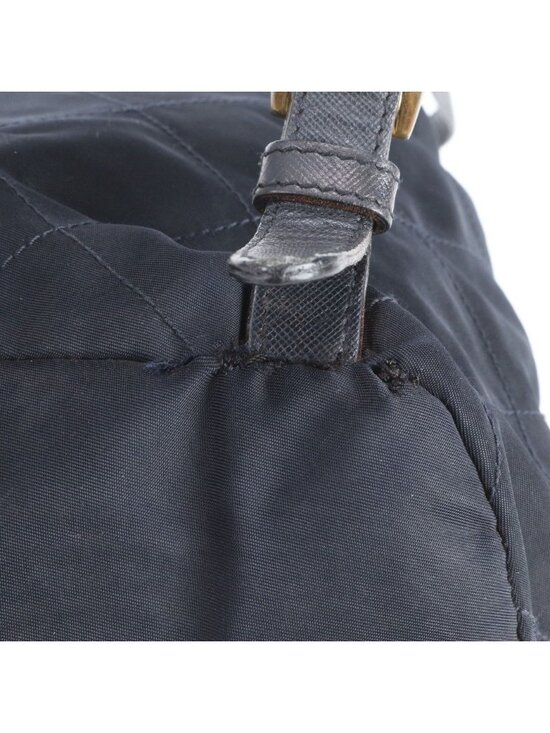 Prada Triangle Logo Tessuto Nylon Quilted Leather Backpack main image 10